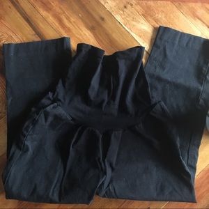 Maternity Cropped Career Slacks-belly band